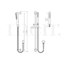 Round Single Function Hand-Held Shower on Rail